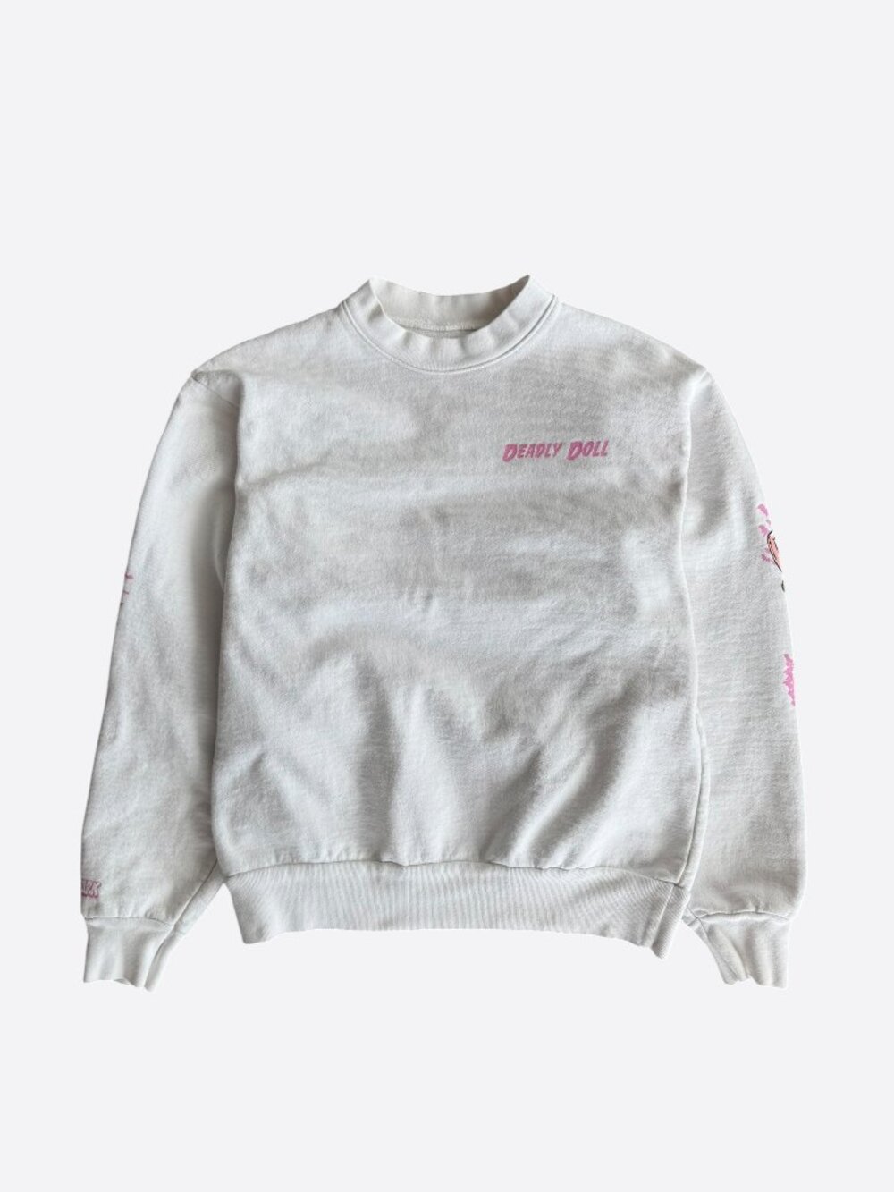 Chrome Hearts White & Pink Deadly Doll Sweater